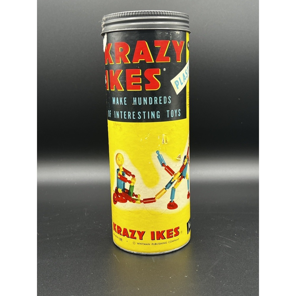 Vintage‎ Whitman Crazy Ikes Plastic Toy Set #4731  Game Pcs & instructions 1957